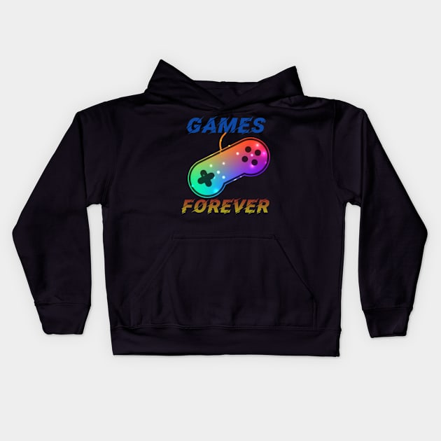 games forever Kids Hoodie by Saber DZ